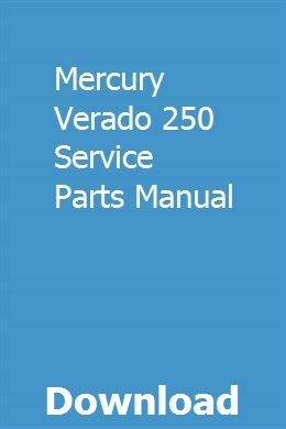 Verado service manual download